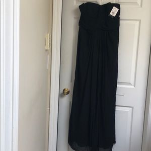 David’s Bridal Strapless Chiffon Bridesmaids  Gown